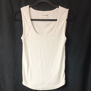 We The Free Cream Ribbed Tank Top L NWOT
